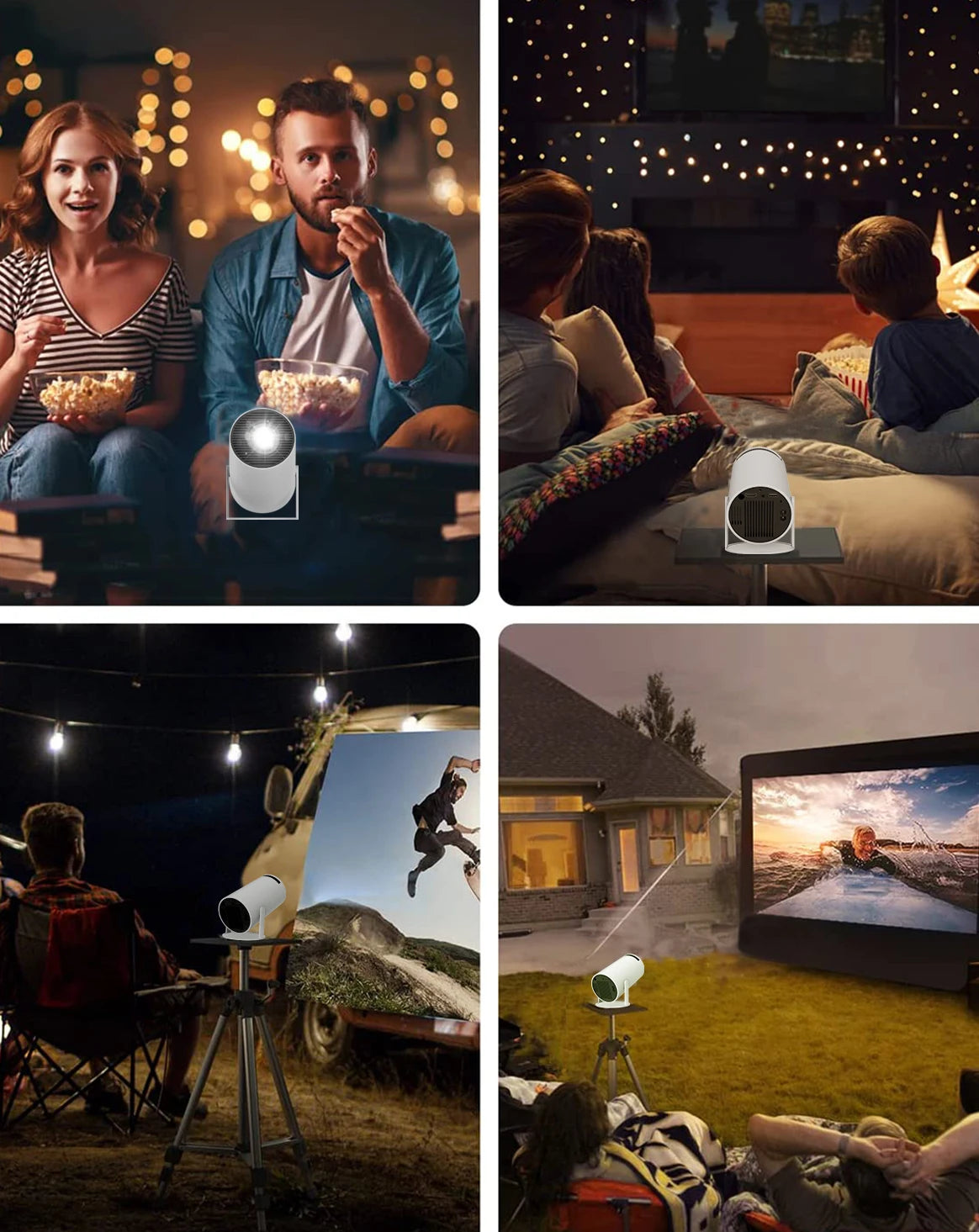 HY300 H713 Smart Mini Projector - Android 11, 720P, 4K, 160 ANSI, Dual Wi-Fi, Bluetooth 5.0, Portable Home Theater Solution